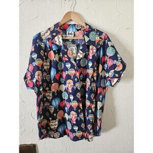 Tapestry Vintage Hot Air Balloon NWT Button-Down Womans 22W